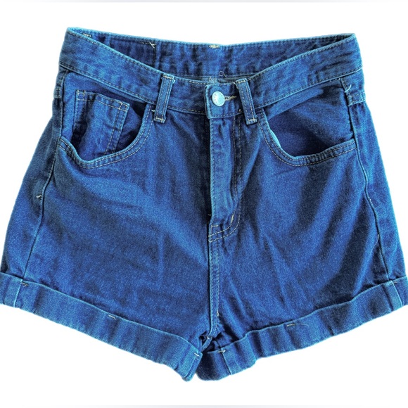 5K Pants - Vintage // 5K Blue Denim Highwaisted Shorts